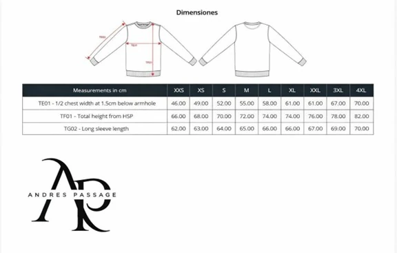 Schéma pour mesurer un sweat-shirt